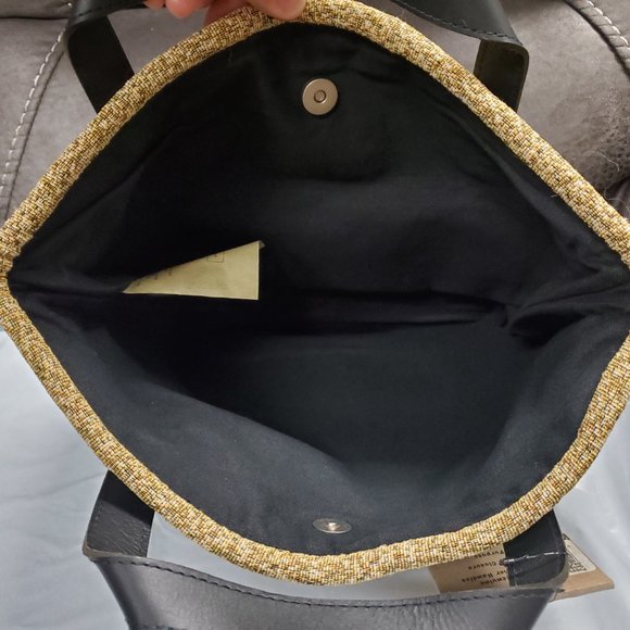 Pet Bag Small Tote - Gold with Bone Design - Multi-Purpose w/Snap 10" x 15" - Picture 3 of 4